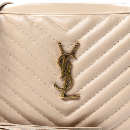 Saint Laurent Calfskin Matelasse Lou Camera Bag Dark Latte 10 of 10