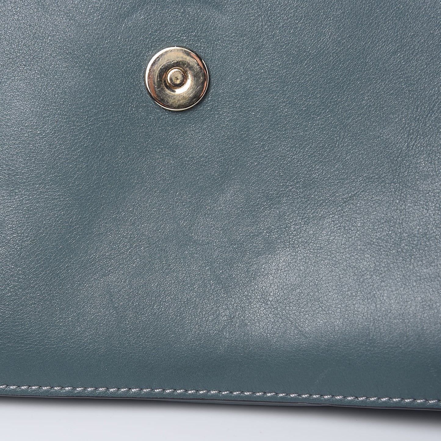 Suede Calfskin Small Faye Shoulder Bag Cloudy Blue