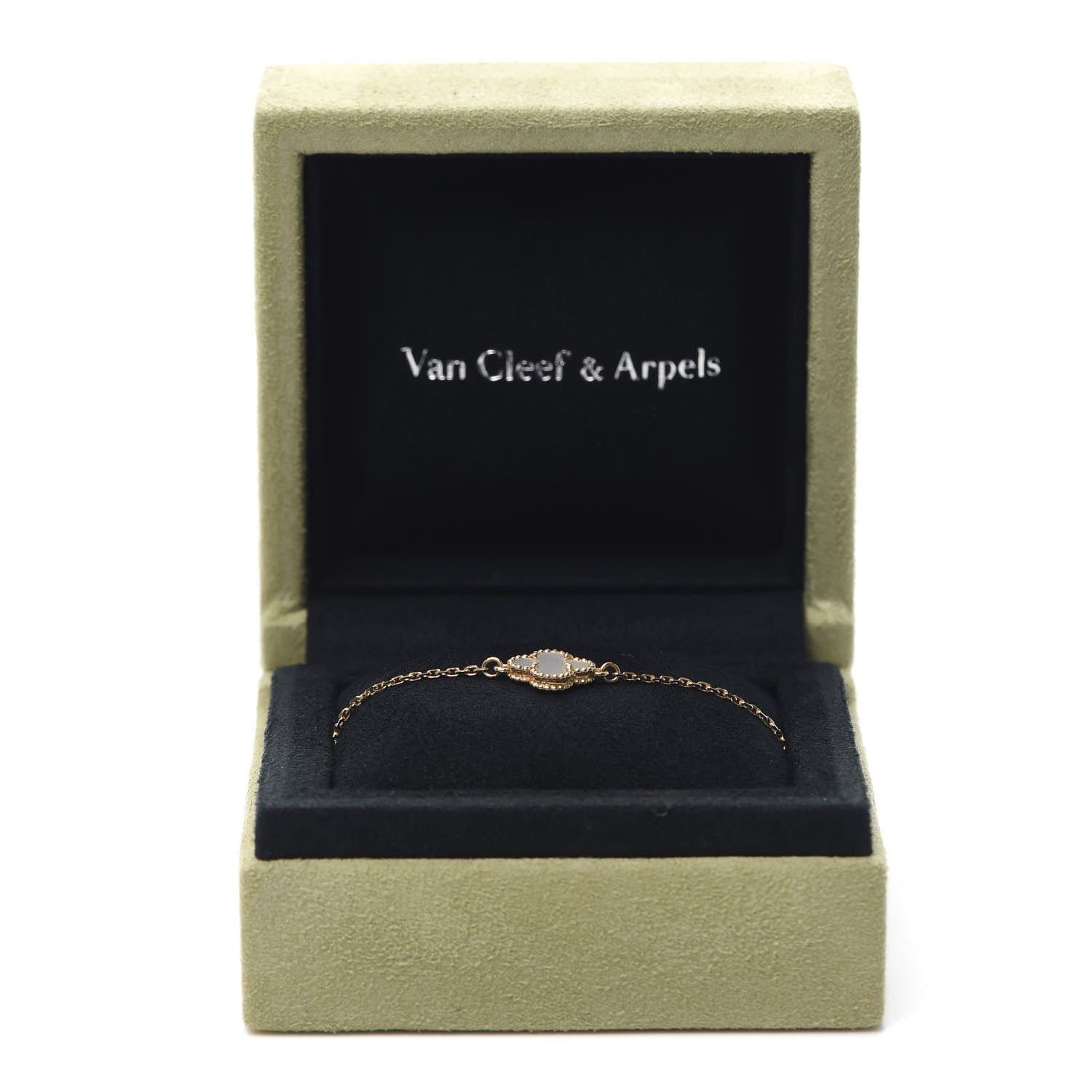 Van Cleef & Arpels 18K Yellow Gold Mother of Pearl Sweet Alhambra Bracelet 8 of 8