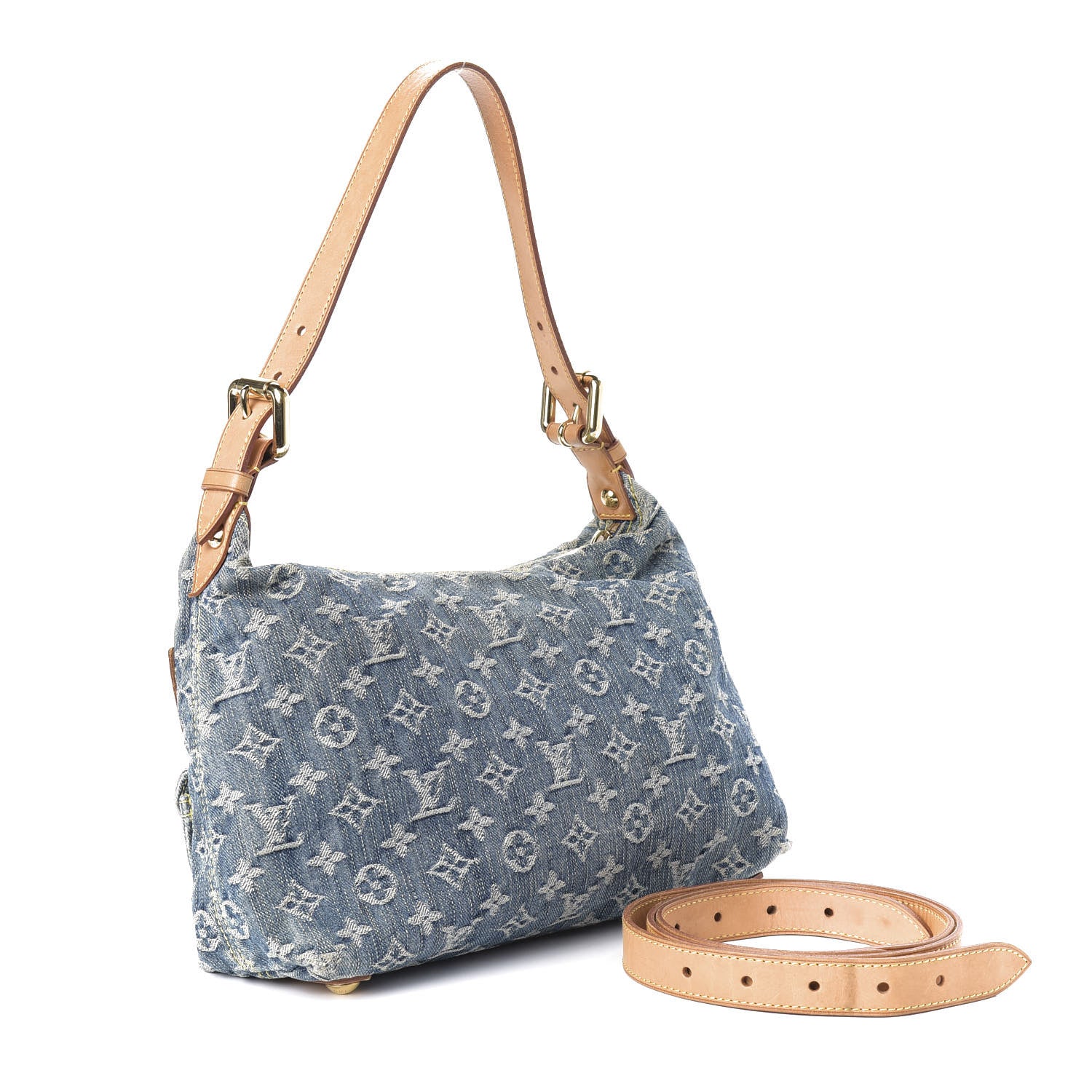 Louis Vuitton Monogram Denim Baggy PM Blue 3 of 9