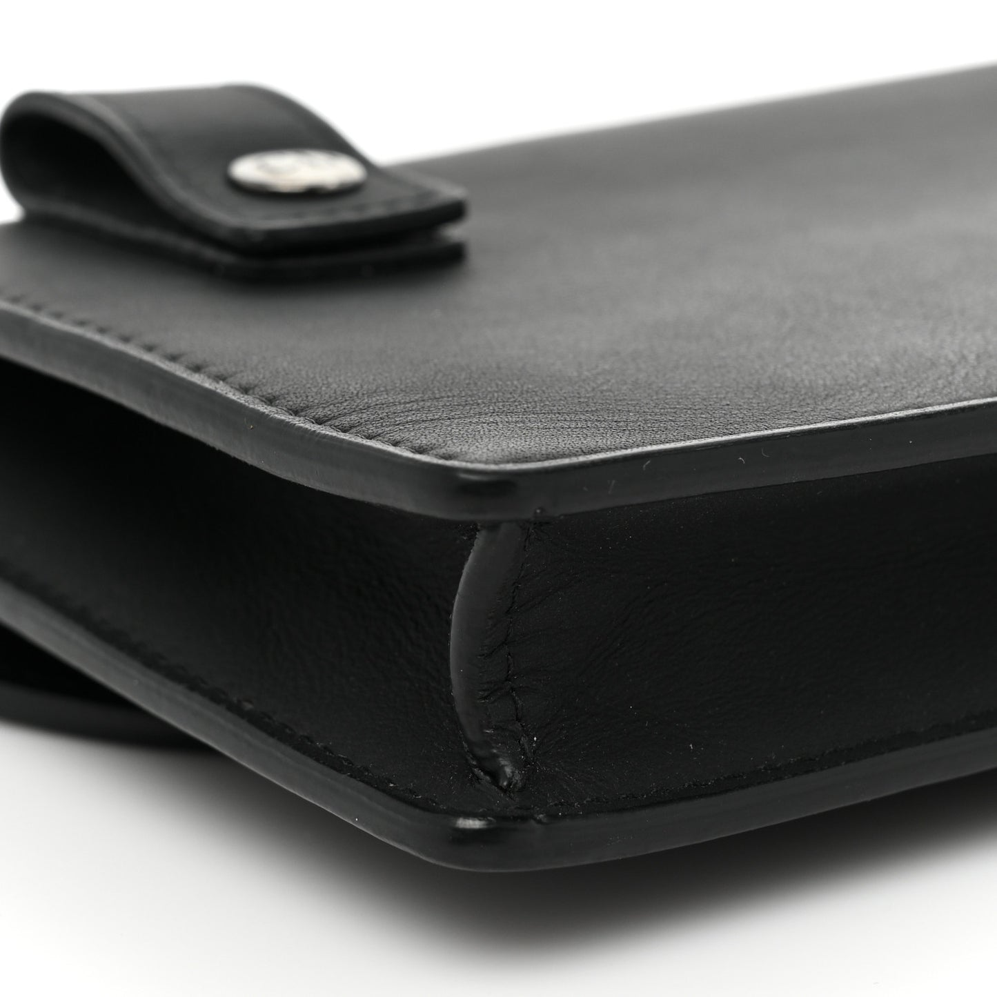 Ultra Matte Calfskin Saddle Belt Bag Black
