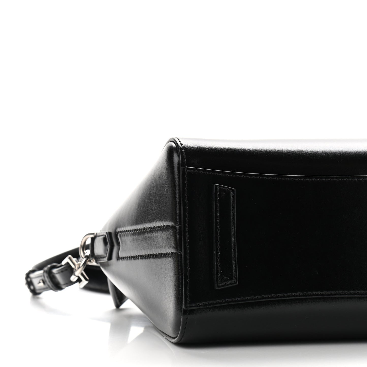 Shiny Lord Calfskin Mini Antigona Black