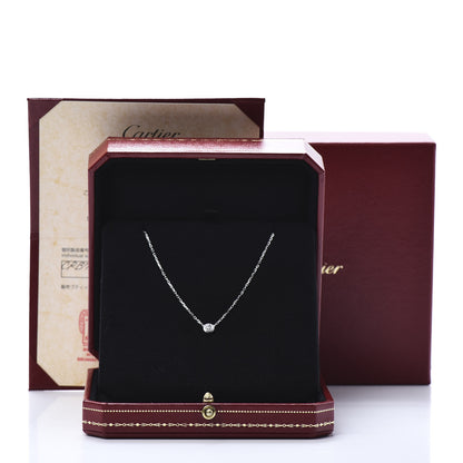 Cartier 18K White Gold Diamond LM D'Amour Pendant Necklace 5 of 5