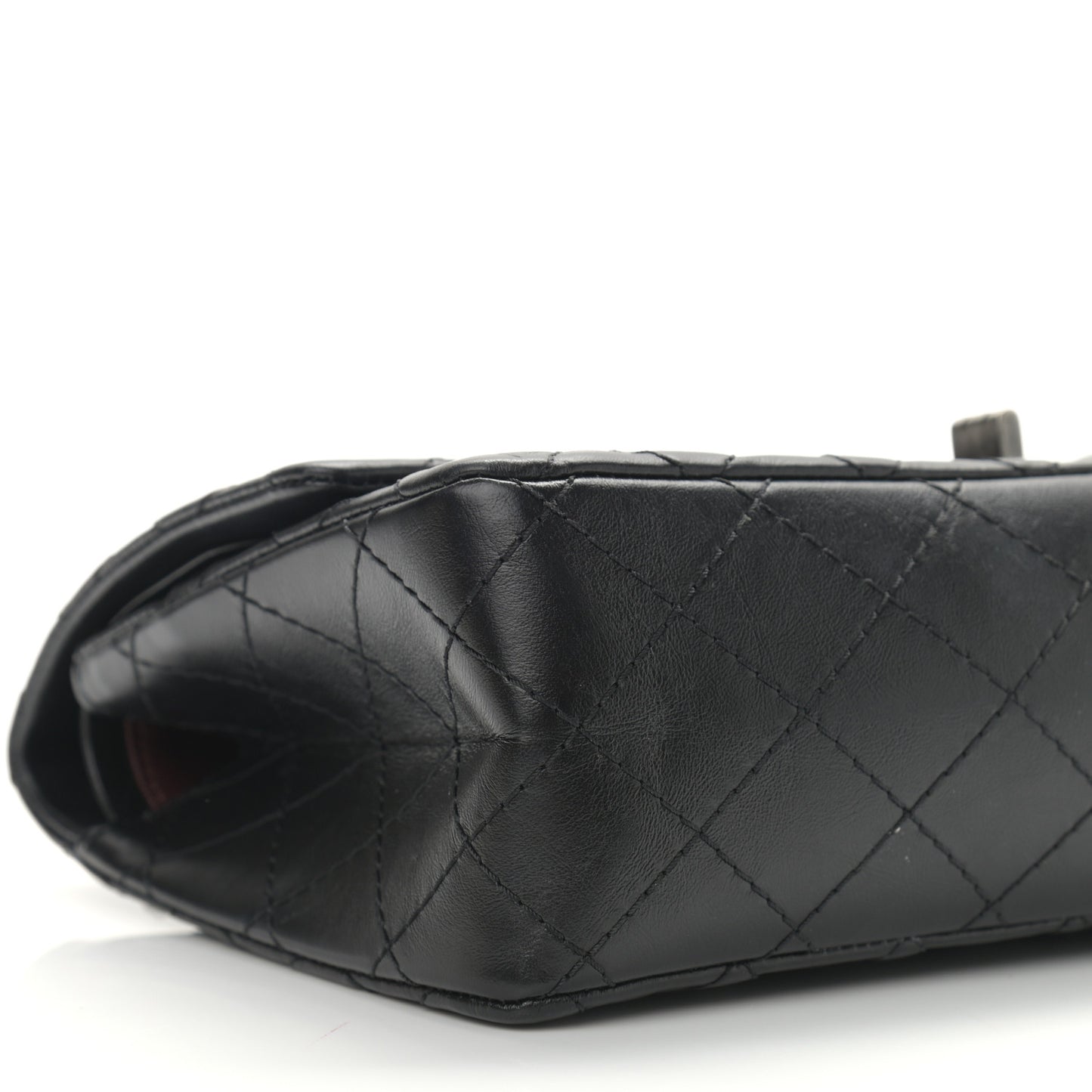 Aged Calfskin Quilted 2.55 Reissue 225 Flap Black