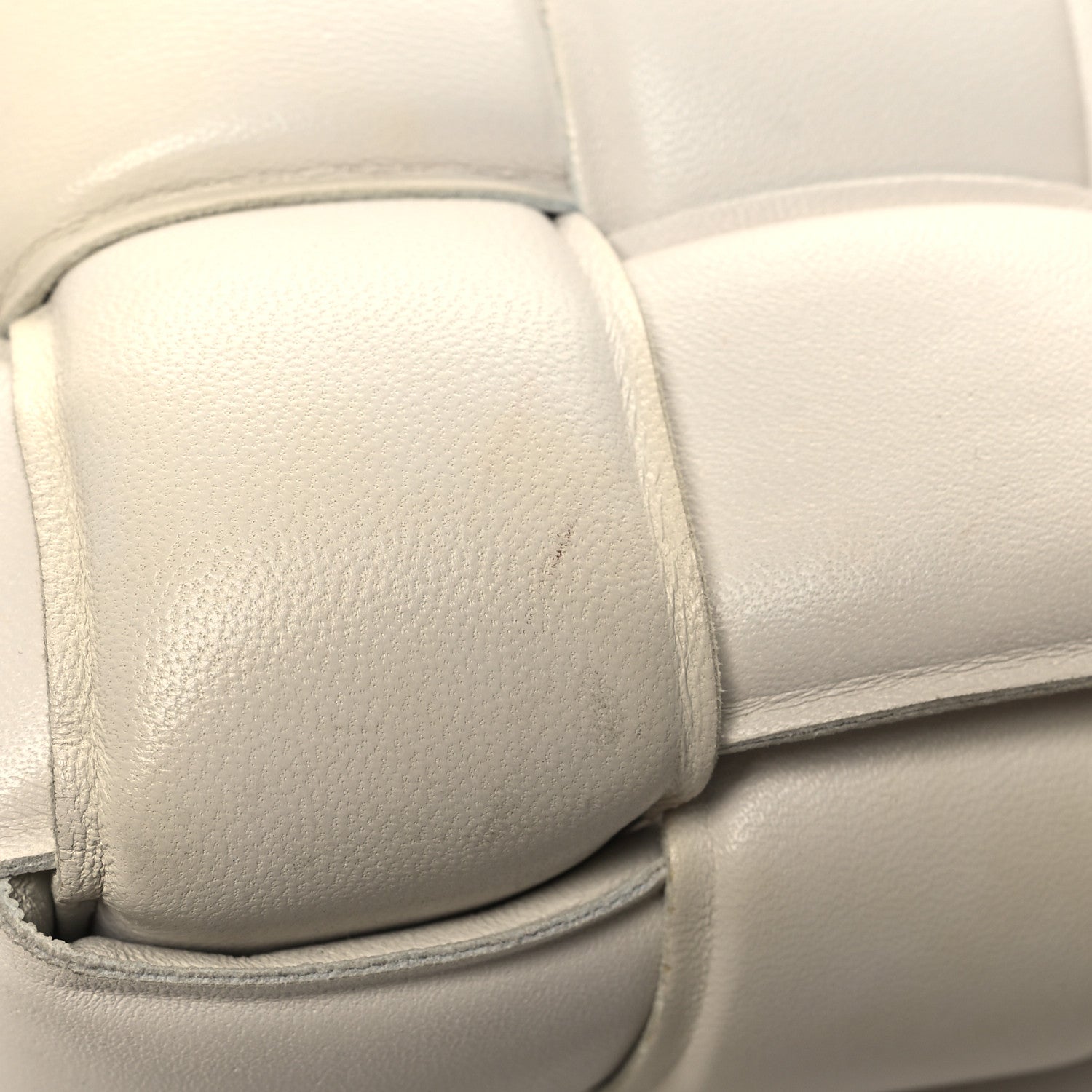 Bottega Veneta Lambskin Maxi Intreccio Padded Chain Cassette Crossbody Bag White 13 of 13