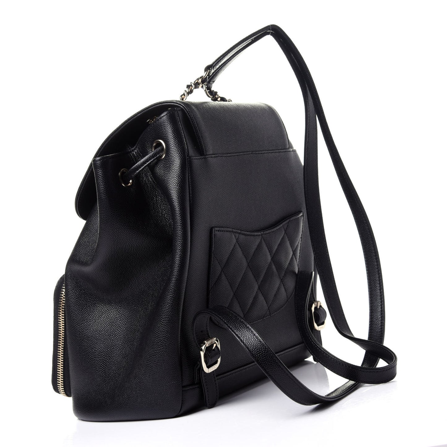Caviar Quilted Business Affinity Backpack Black