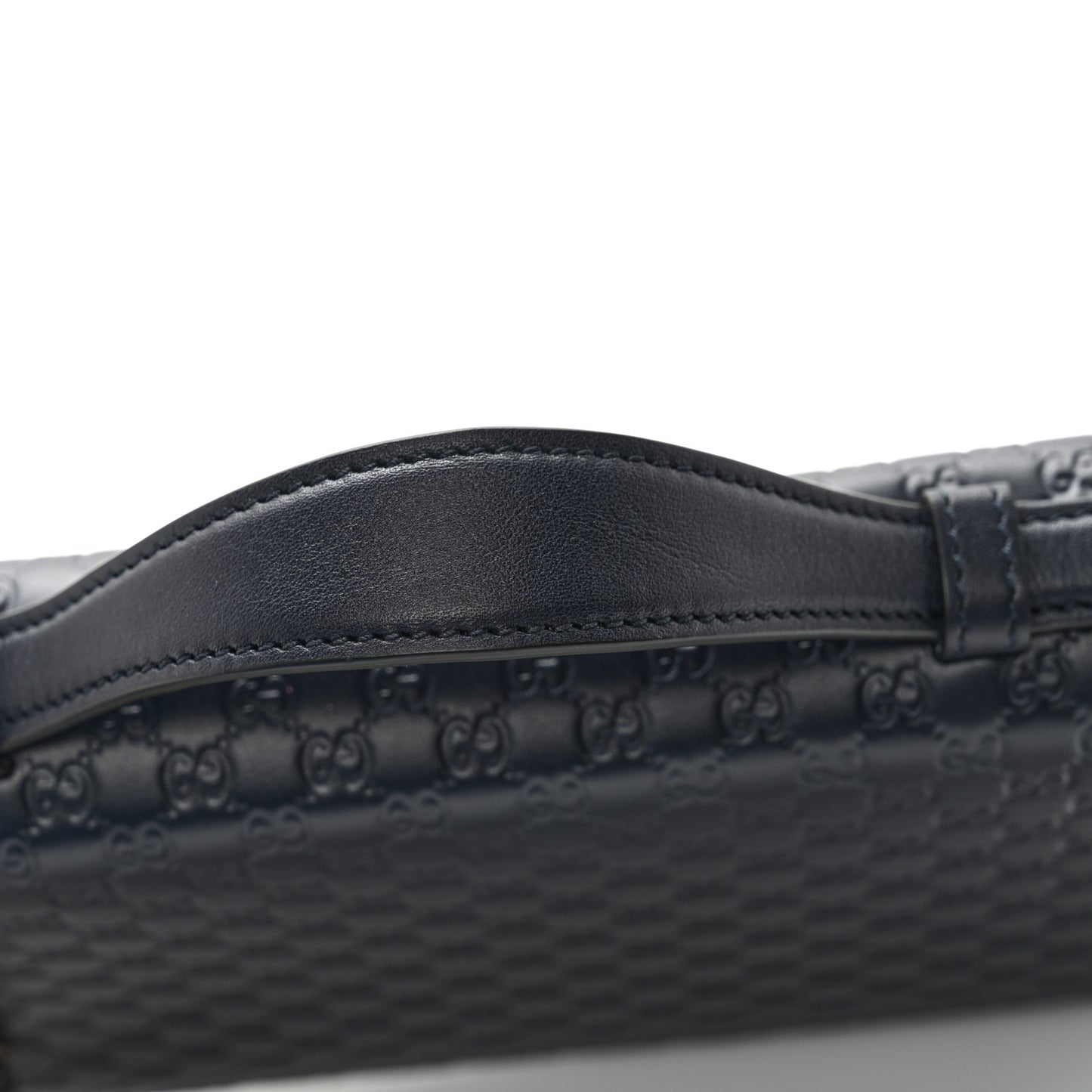 Microguccissima Zip Around Top Handle Travel Wallet Navy