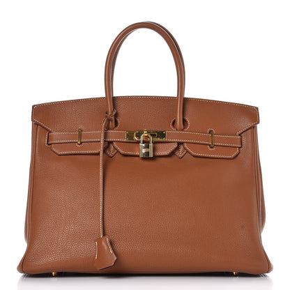 Hermes Togo Birkin 35 Gold 1 of 34