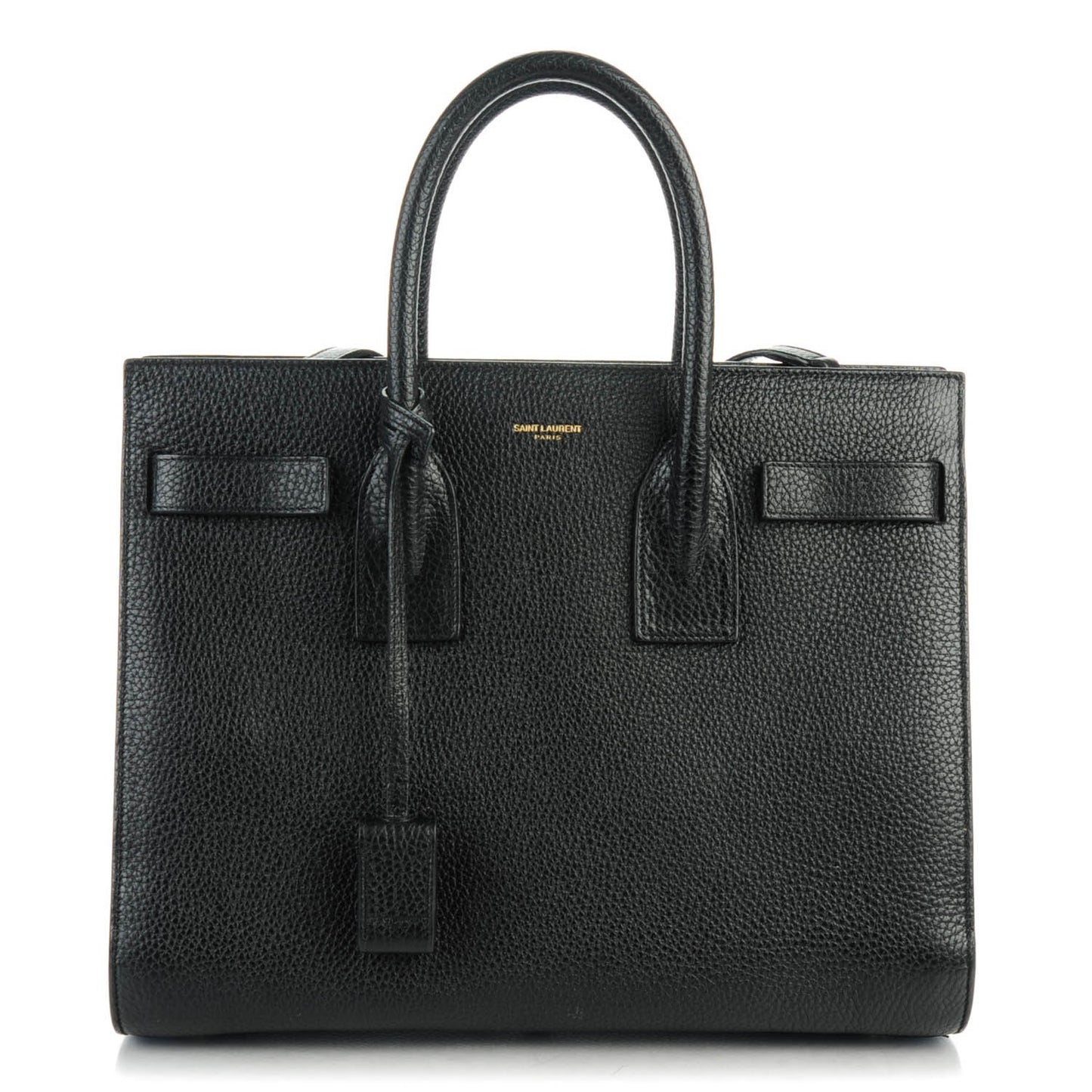 Grained Calfskin Small Sac De Jour Black