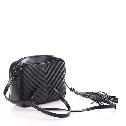 Saint Laurent Calfskin Matelasse Monogram Lou Camera Bag Black 2 of 8
