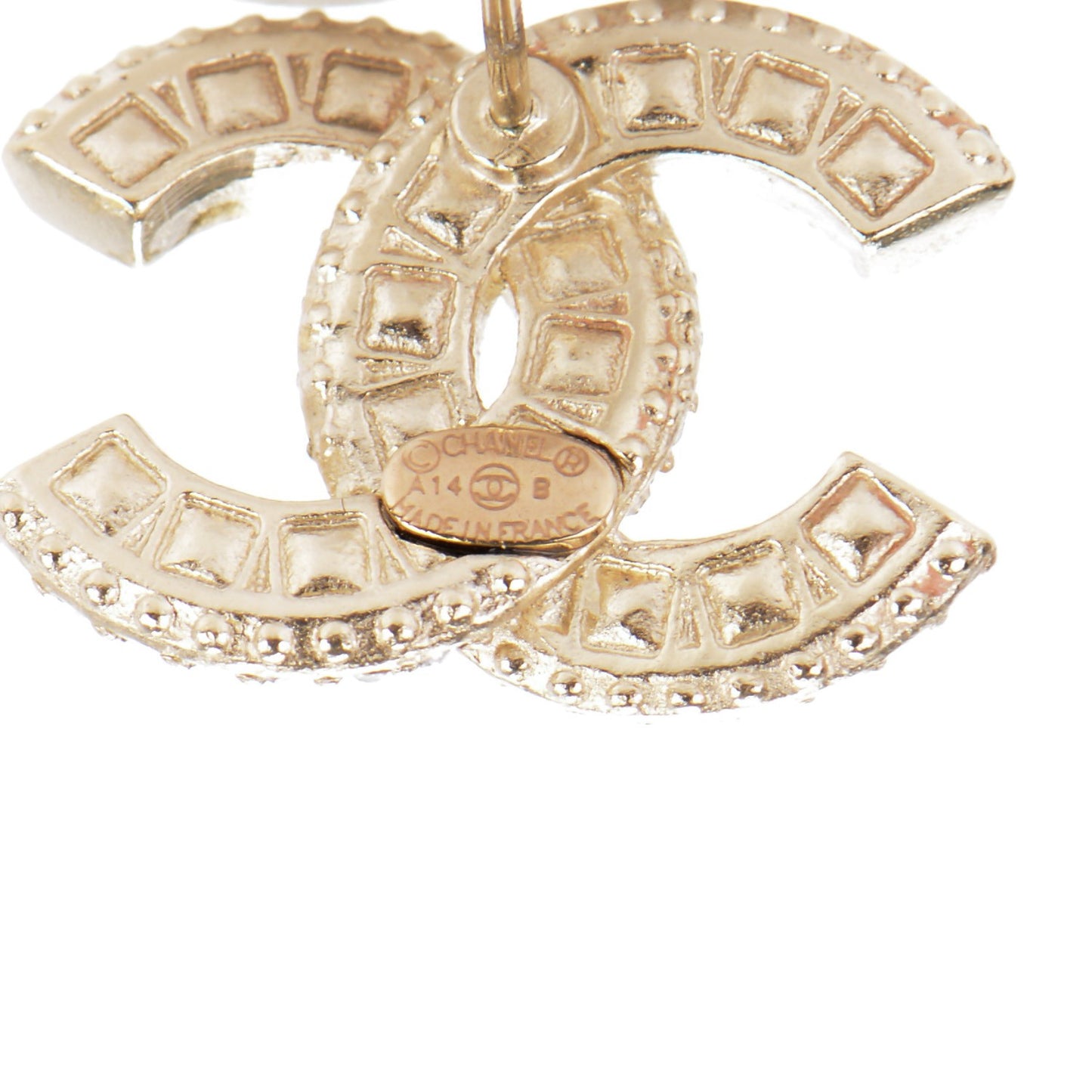 Crystal CC Earrings Gold