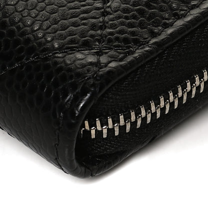 Chanel Caviar Quilted Zip Coin Purse Black 9 of 11