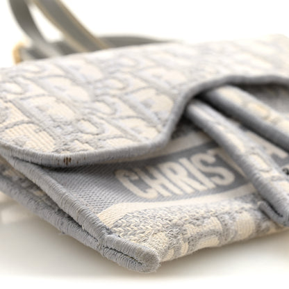 Christian Dior Oblique Slim Saddle Pouch Grey 9 of 11