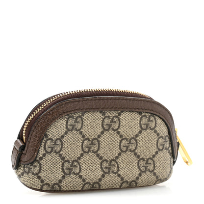 Gucci GG Supreme Monogram Web Ophidia Dome Key Pouch Beige New Acero 3 of 10