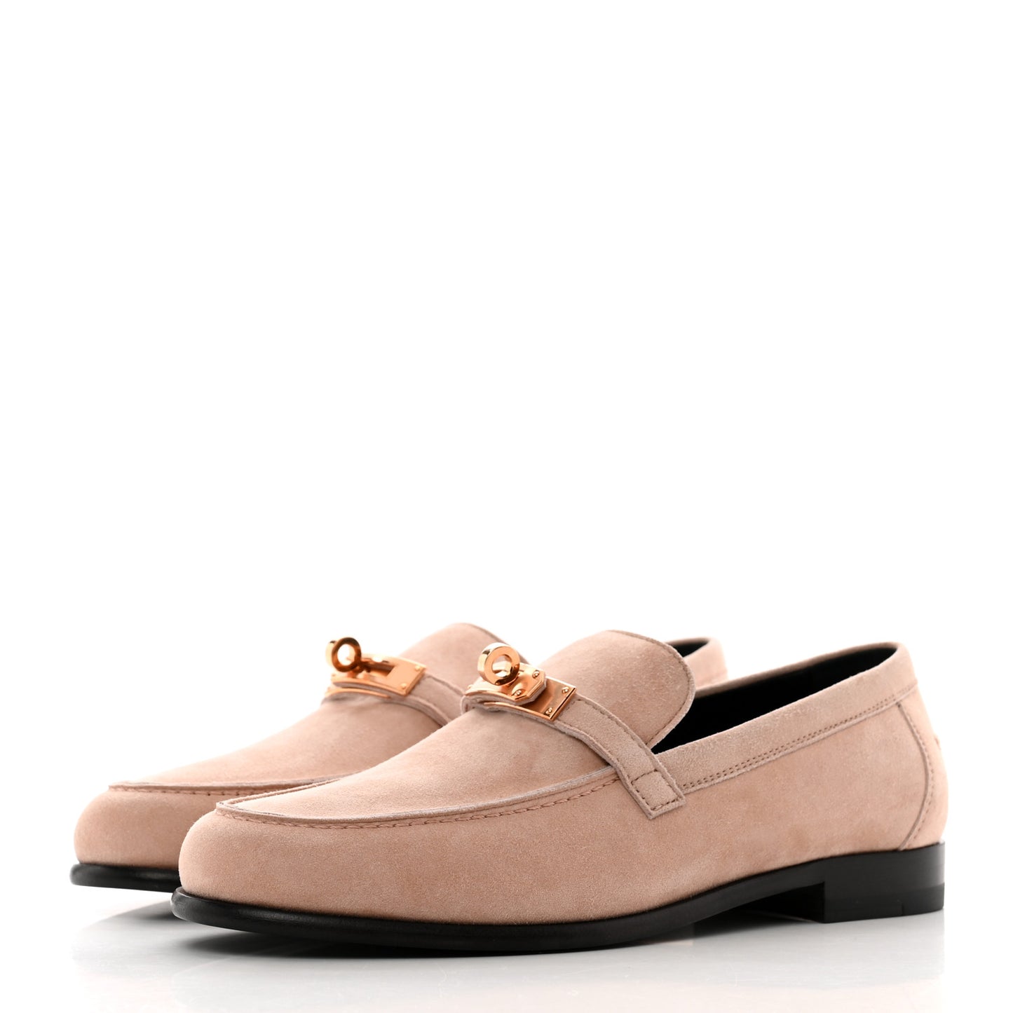Suede Goatskin Womens Destin Loafer 37.5 Rose Opaline