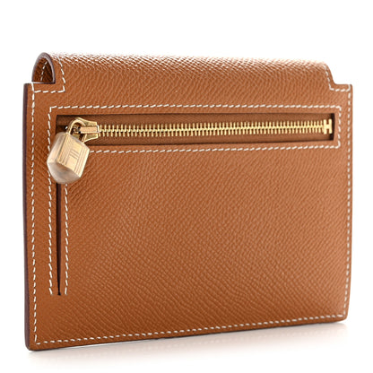 Hermes Epsom Kelly Pocket Compact Wallet Gold 3 of 7