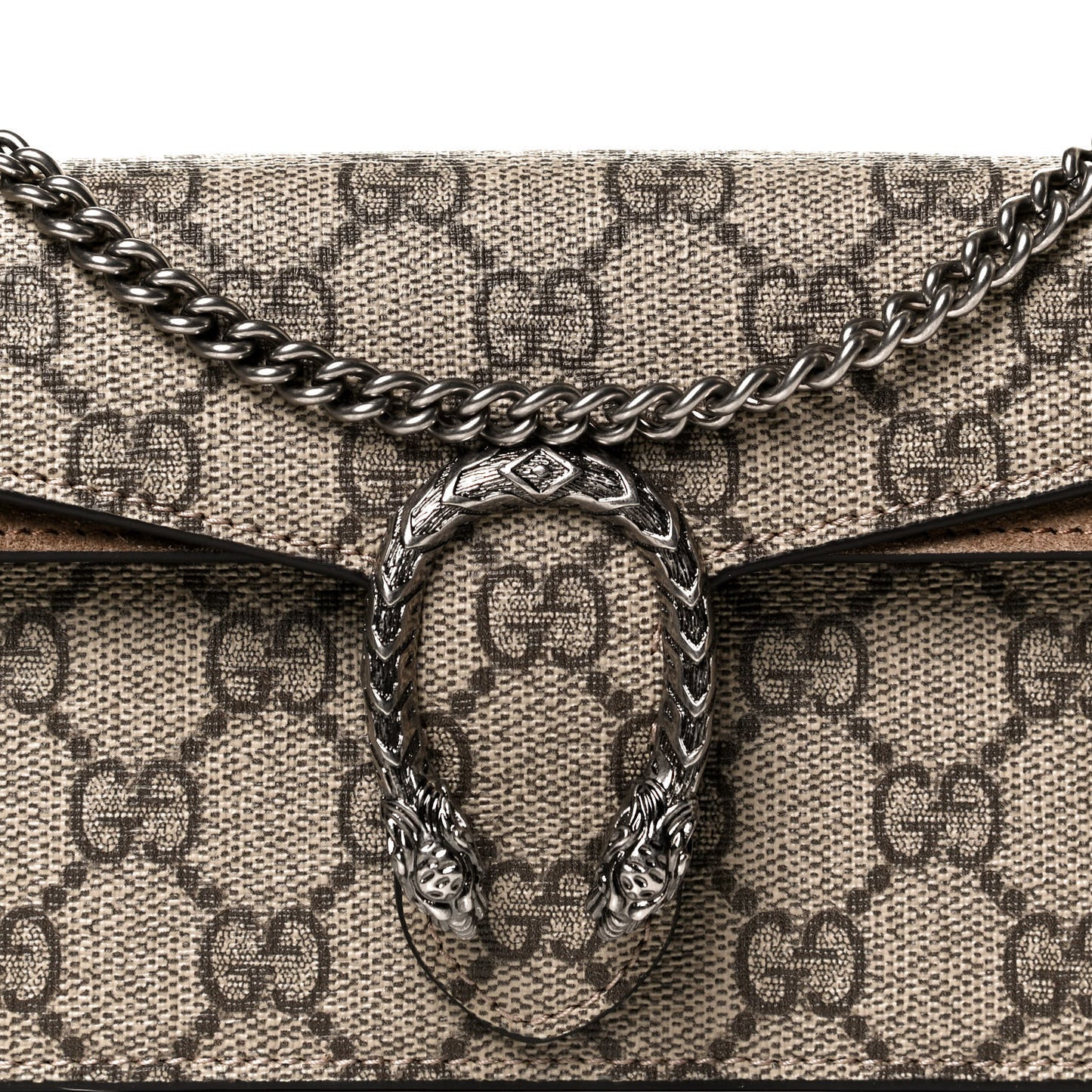 GG Supreme Monogram Super Mini Dionysus Shoulder Bag Taupe