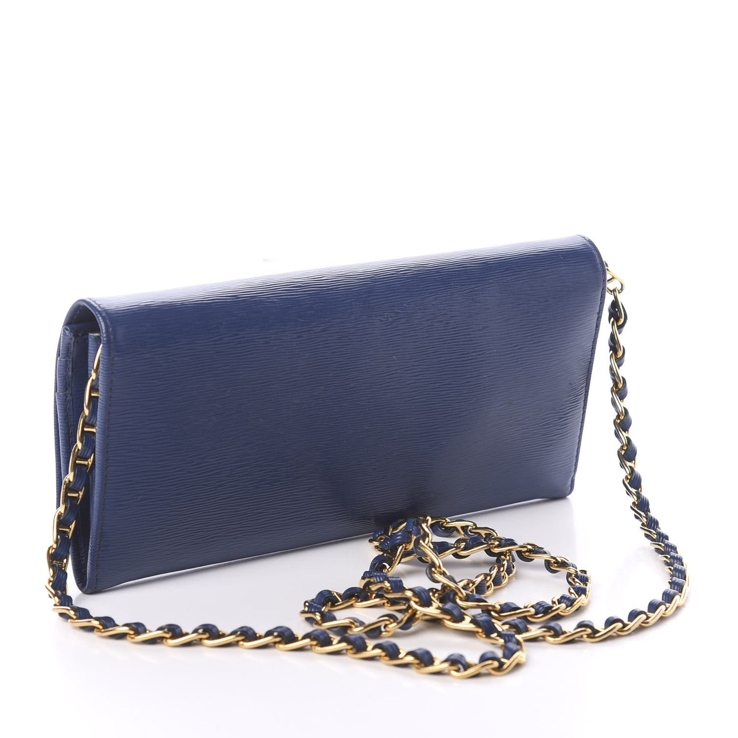 Saffiano Metal Oro Chain Wallet Bleuette