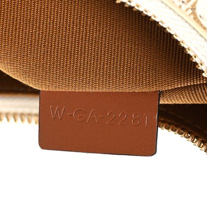 Celine Canvas Calfskin Ava Triomphe Shoulder Bag White 6 of 11