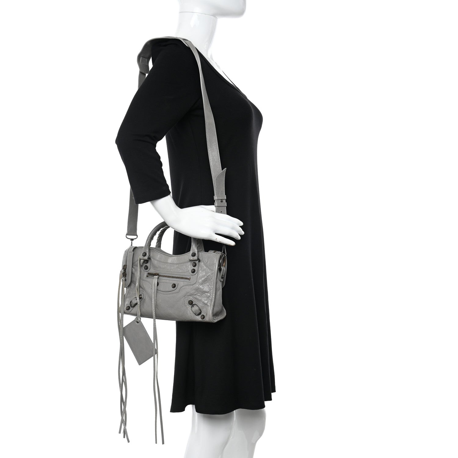 Balenciaga Agneau Classic Hardware Mini City Gris Pyrite 2 of 13