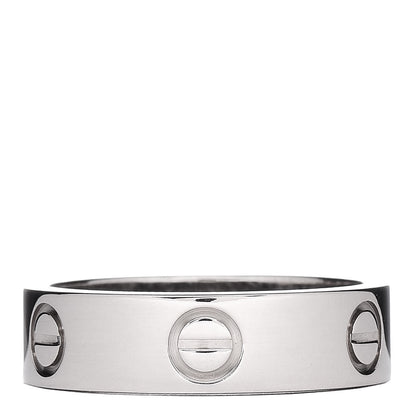 Cartier 18K White Gold 5.5mm LOVE Ring 55 7.25 1 of 4