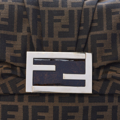 Fendi Zucca Patent Mia Shoulder Flap Tobacco 8 of 10