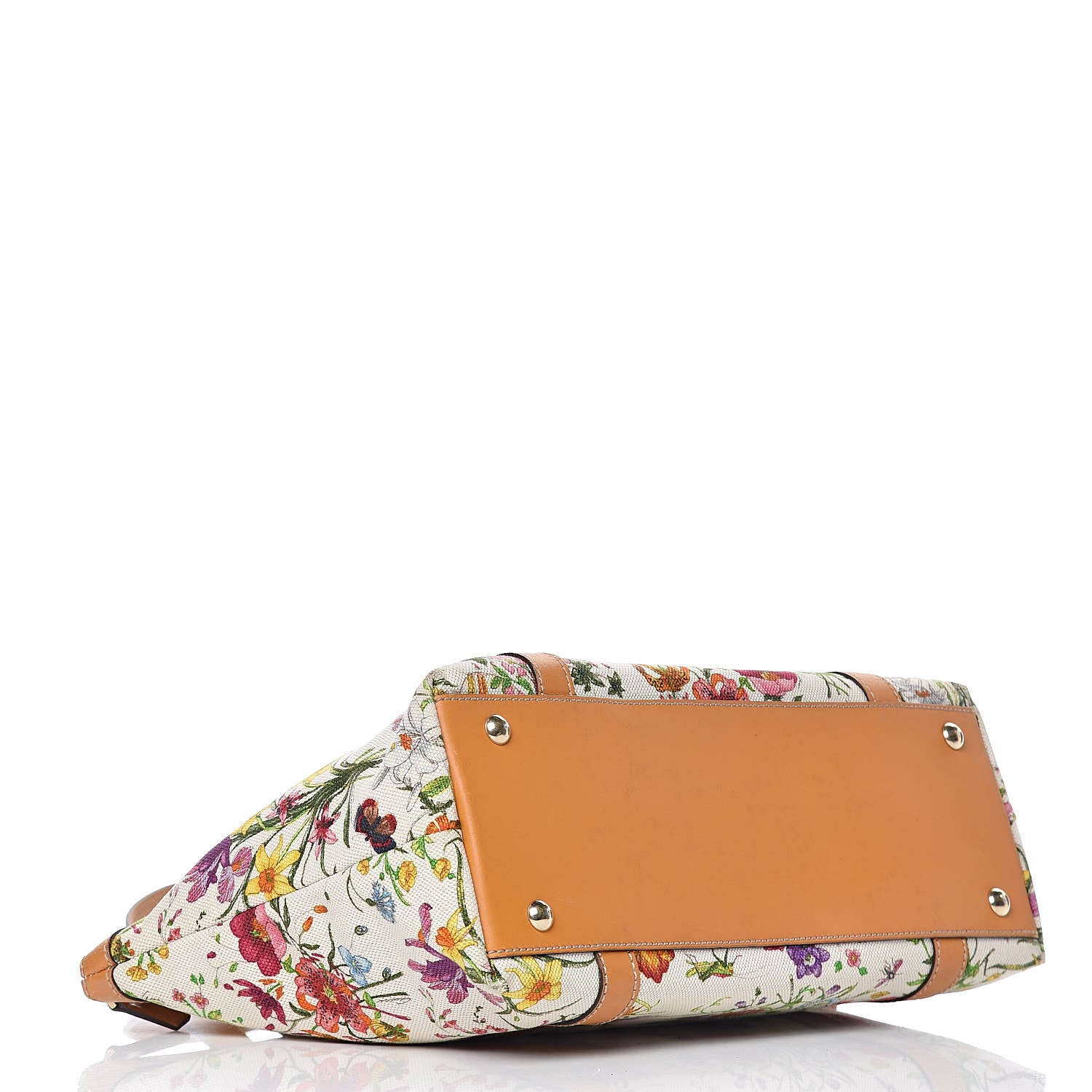 Gucci Canvas Floral Flora Medium Abbey Tote Yellow 4 of 16