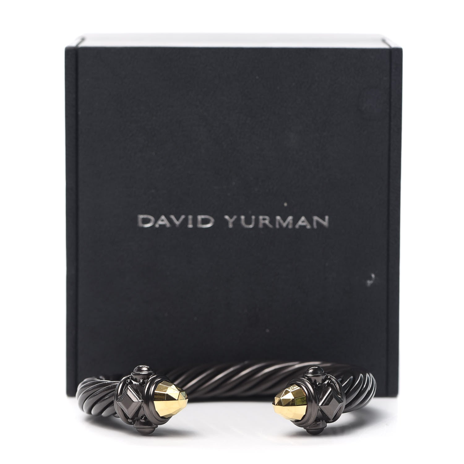 David Yurman Aluminum 10mm Renaissance Cable Bracelet Black Gold 6 of 6