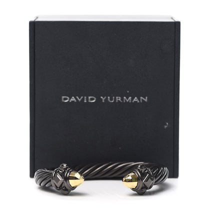 David Yurman Aluminum 10mm Renaissance Cable Bracelet Black Gold 6 of 6