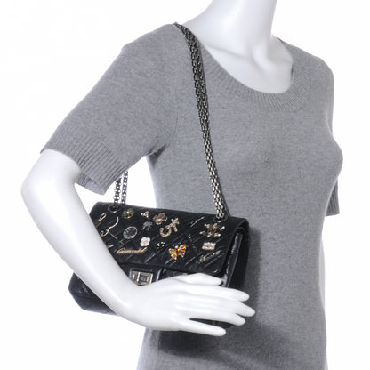 Chanel Aged Calfskin Lucky Charms 2.55 Reissue 225 Flap Black 2 of 7