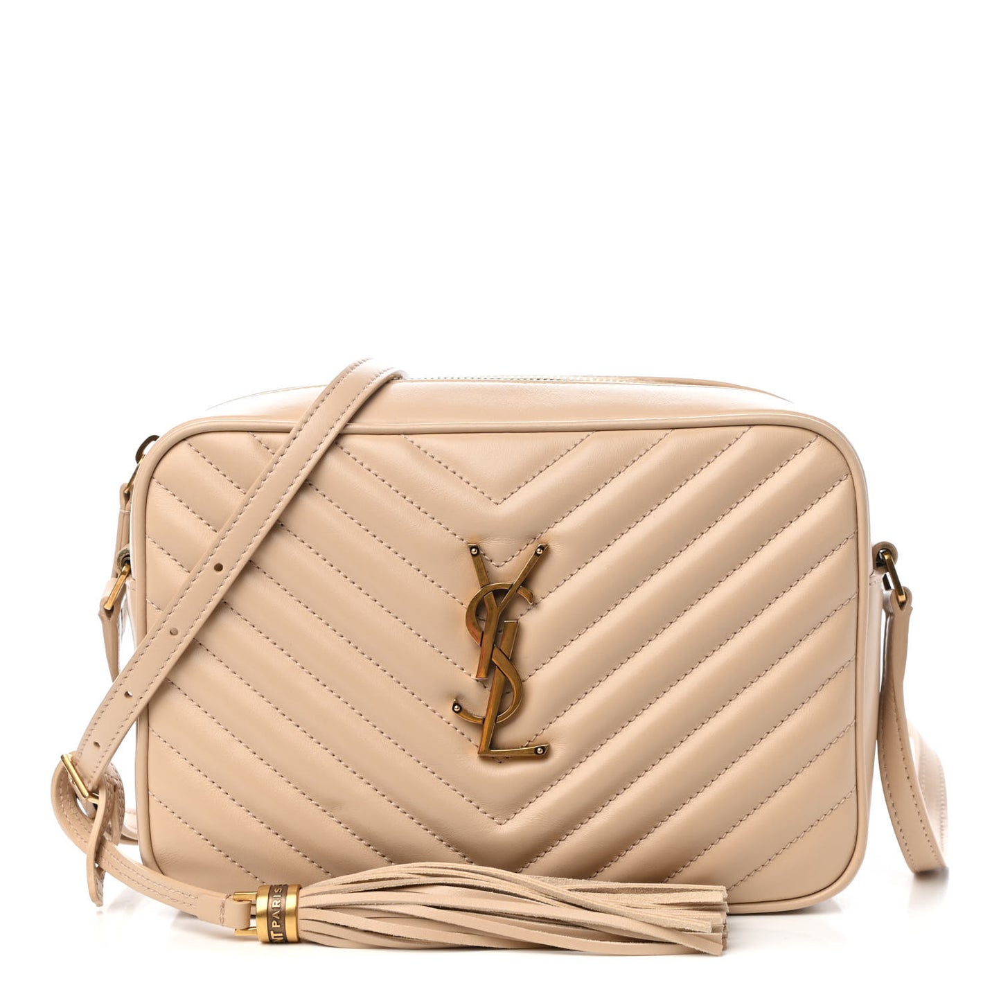 Calfskin Matelasse Monogram Lou Camera Bag Nude Powder