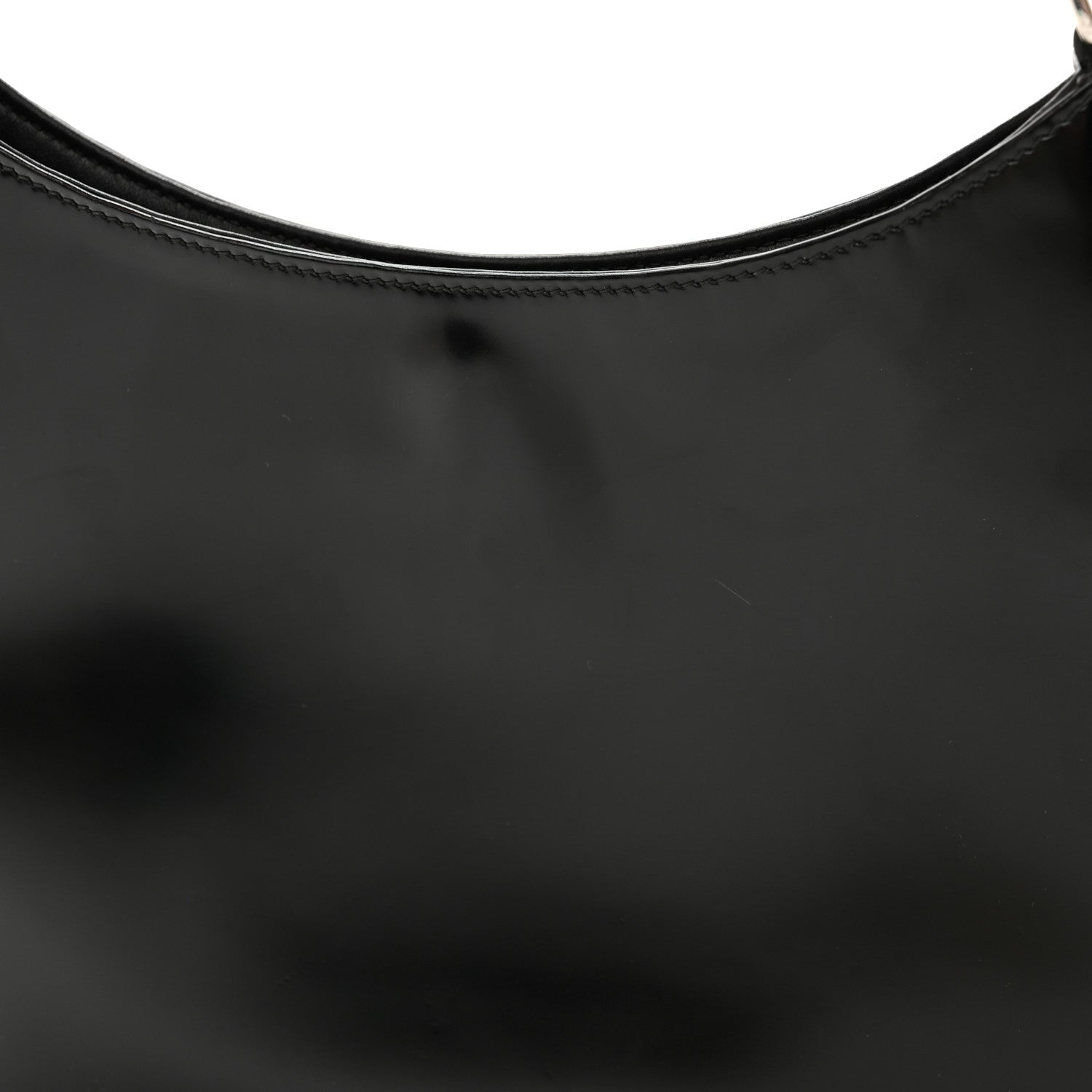 Prada Spazzolato Cleo Shoulder Bag Black 11 of 12