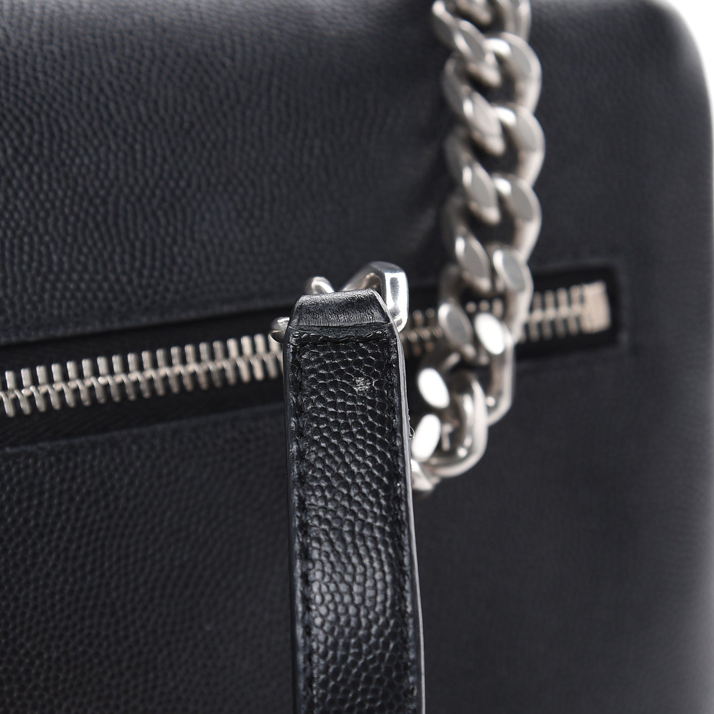 Grain De Poudre Medium West Hollywood Monogram Fold-Over Black
