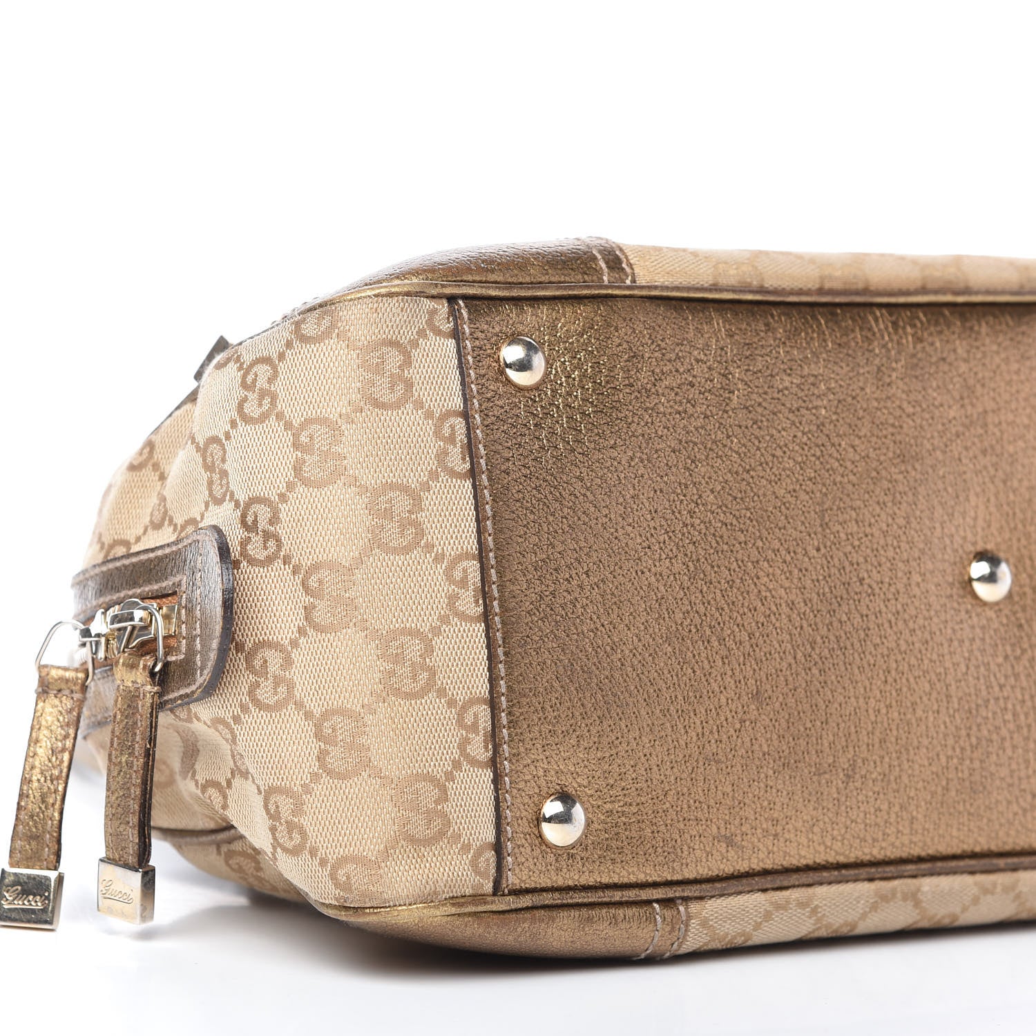 Gucci Monogram Small Princy Satchel Metallic 6 of 11