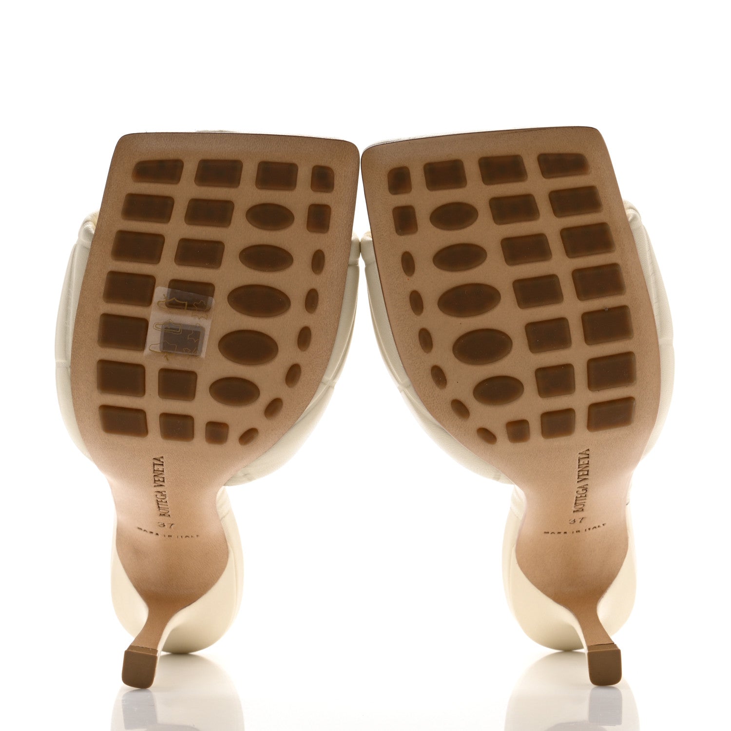 Bottega Veneta Nappa Quilted Rubber Lido Mule Sandals 37 Sea Salt 5 of 8