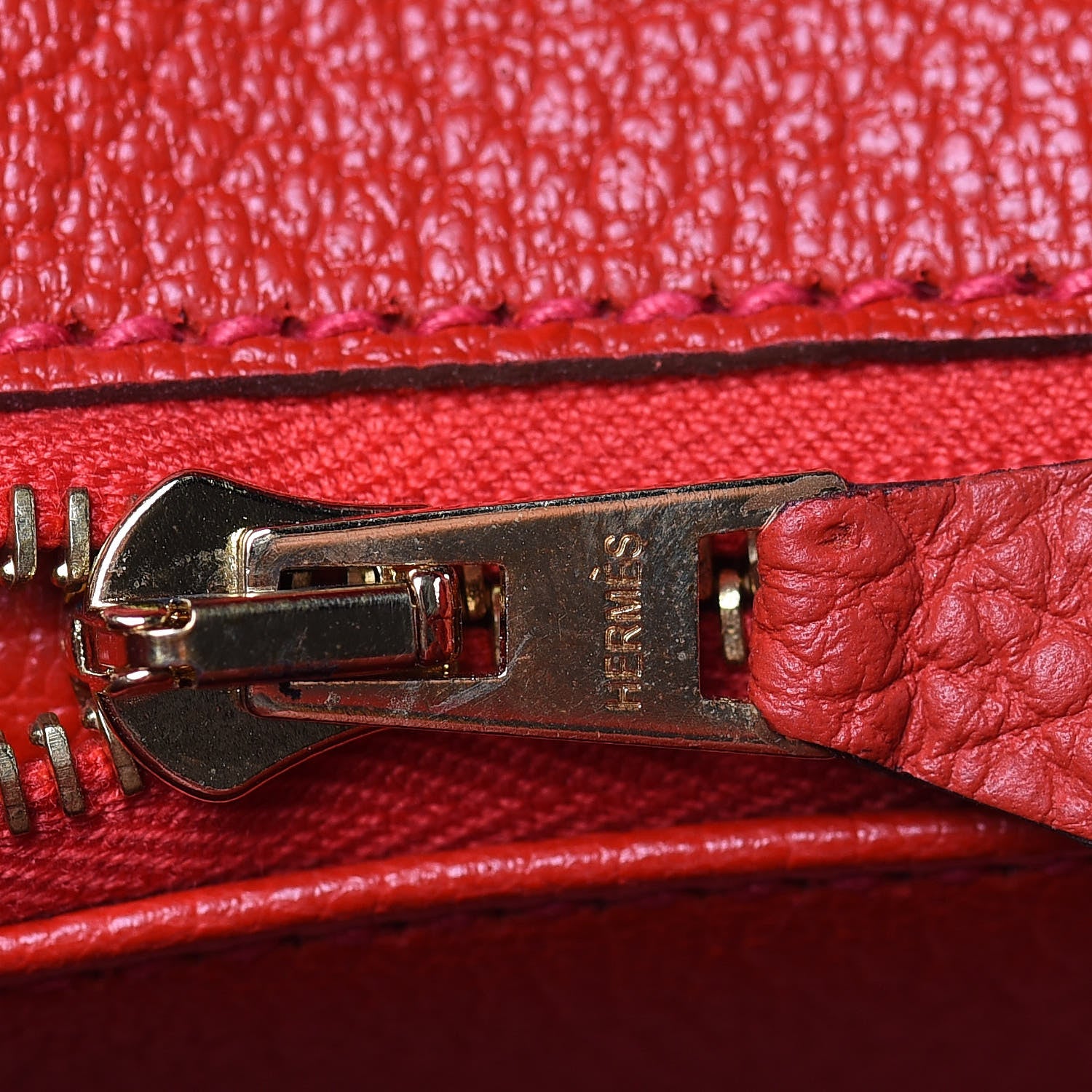 Hermes Togo Birkin 25 Rouge Casaque 15 of 26