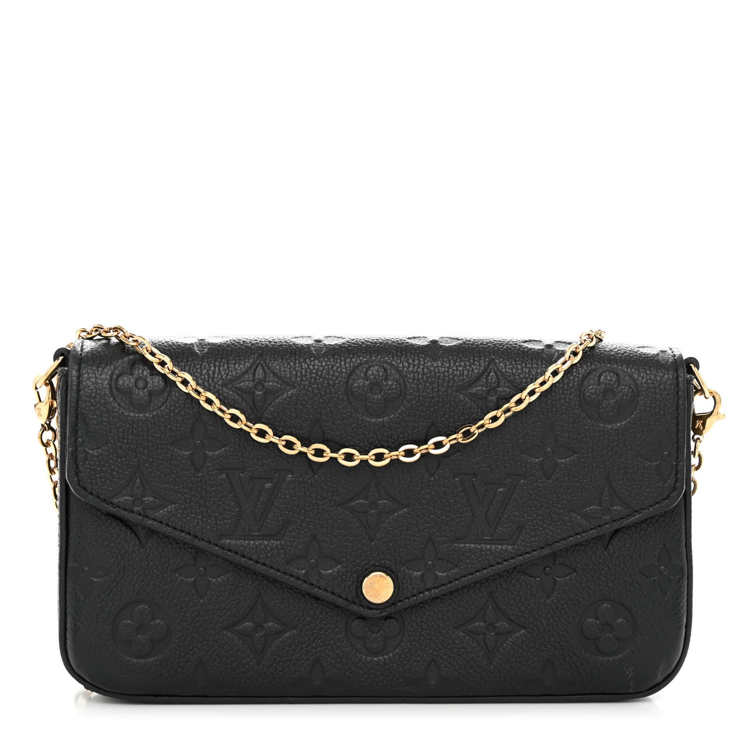 Louis Vuitton Empreinte Pochette Felicie Chain Wallet Black 1 of 10