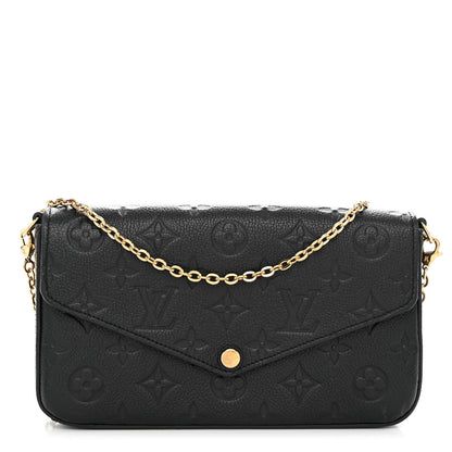 Louis Vuitton Empreinte Pochette Felicie Chain Wallet Black 1 of 10