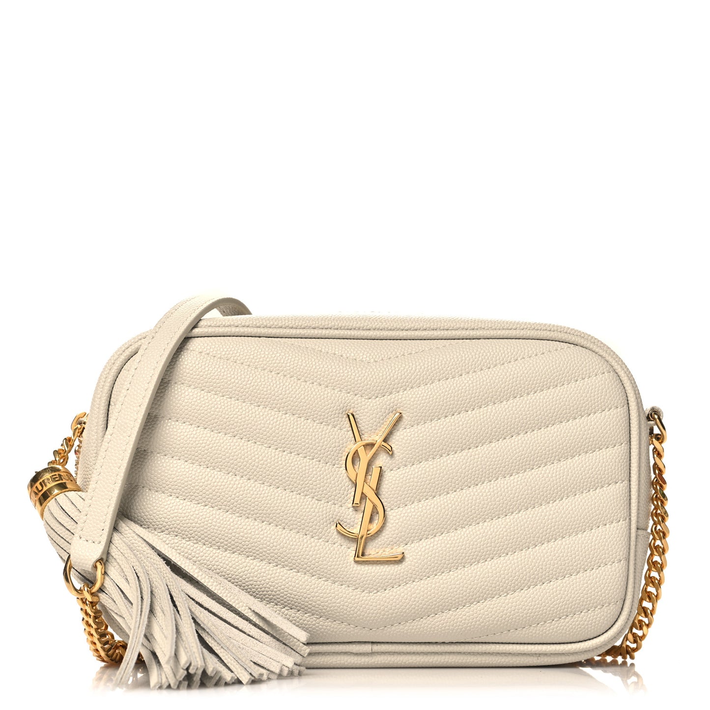 Grain De Poudre Matelasse Monogram Mini Lou Camera Bag Crema Soft