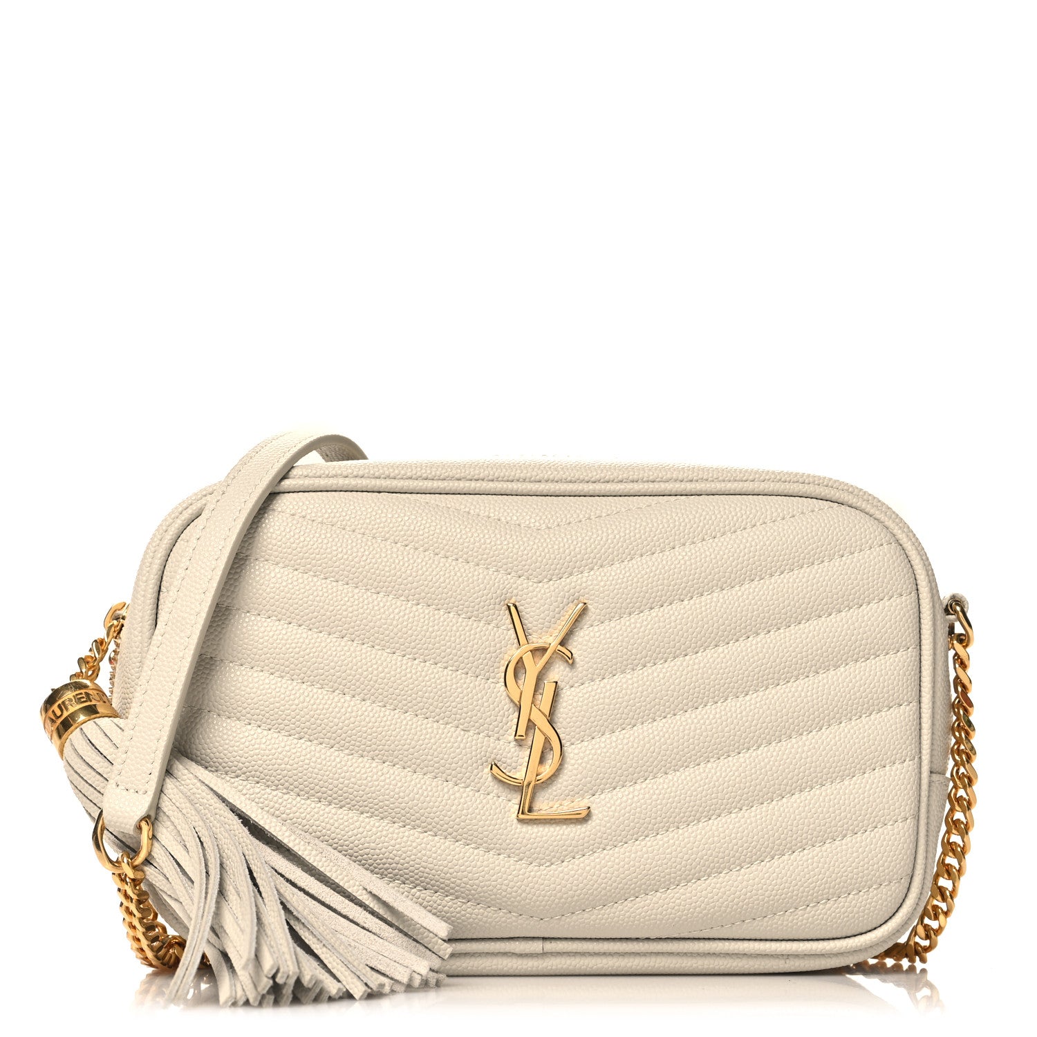 Saint Laurent Grain De Poudre Matelasse Monogram Mini Lou Camera Bag Crema Soft 1 of 10