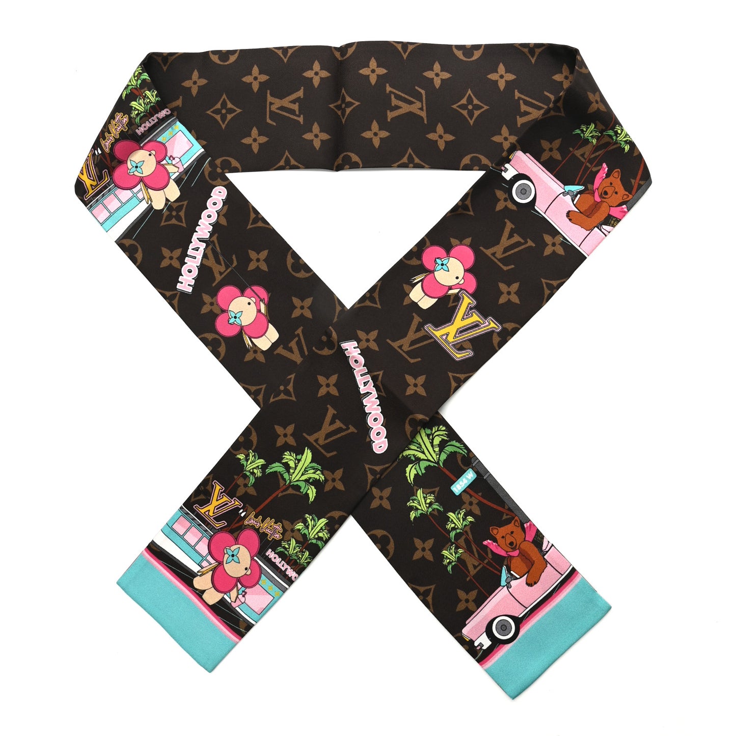 Silk Monogram 2021 Hollywood Christmas Animation Bandeau Marron