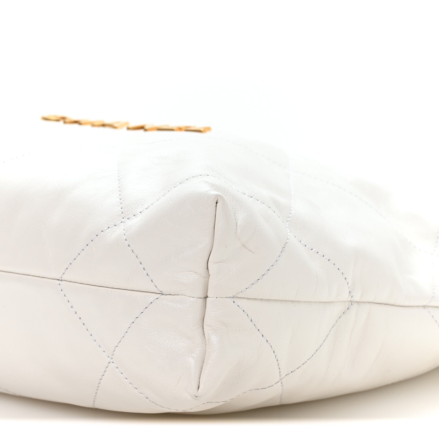 Chanel Shiny Calfskin Quilted Small Chanel 22 White 11 of 12