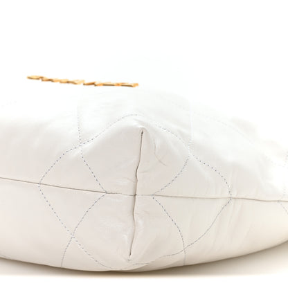 Chanel Shiny Calfskin Quilted Small Chanel 22 White 11 of 12