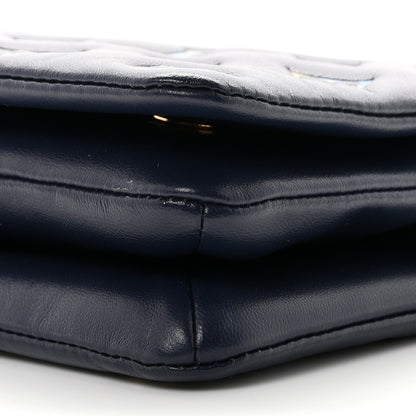Louis Vuitton Lambskin Embossed Monogram LV Garden Pochette Coussin Navy 9 of 9
