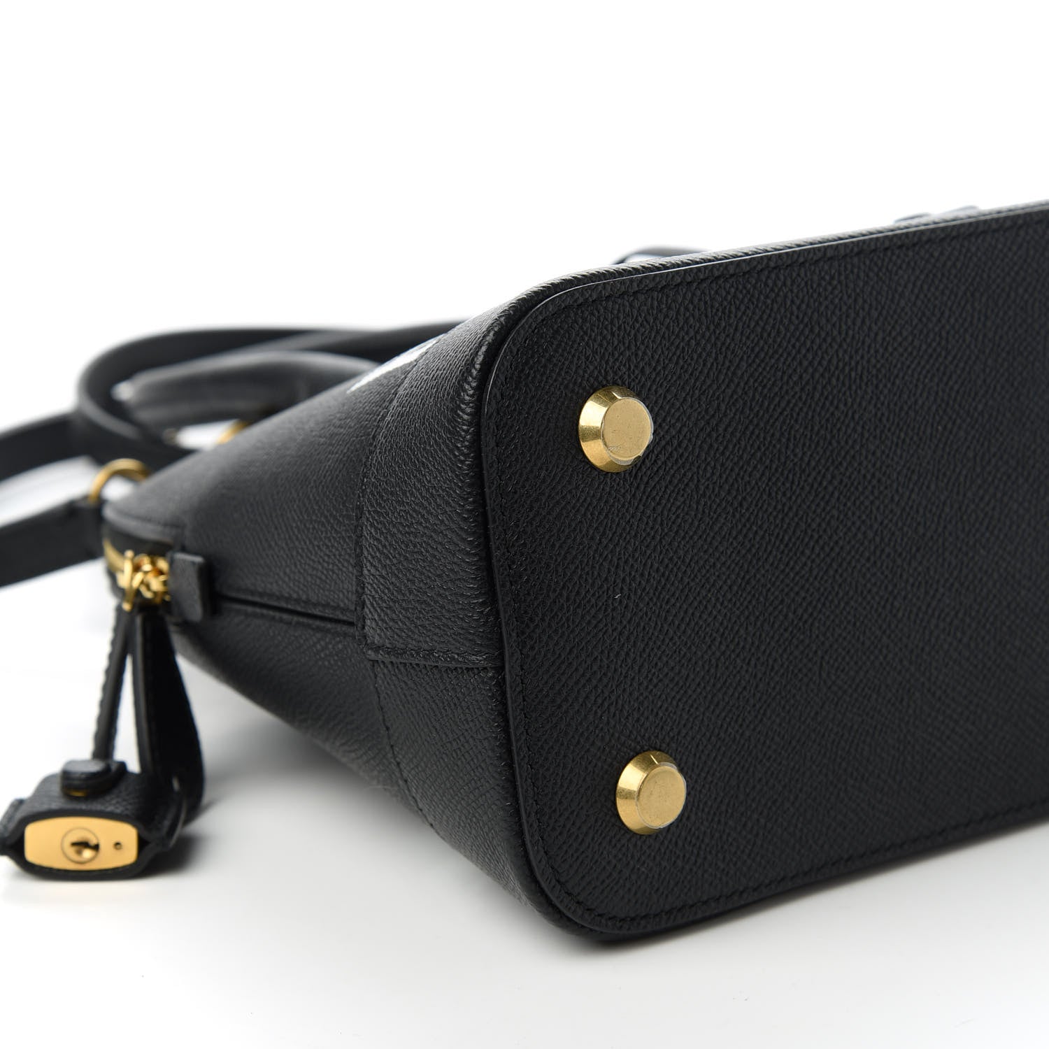 Balenciaga Signature Grained Calfskin Logo S Ville Top Handle Bag Black White 6 of 10