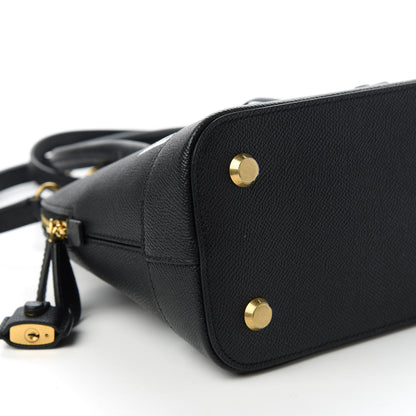 Balenciaga Signature Grained Calfskin Logo S Ville Top Handle Bag Black White 6 of 10