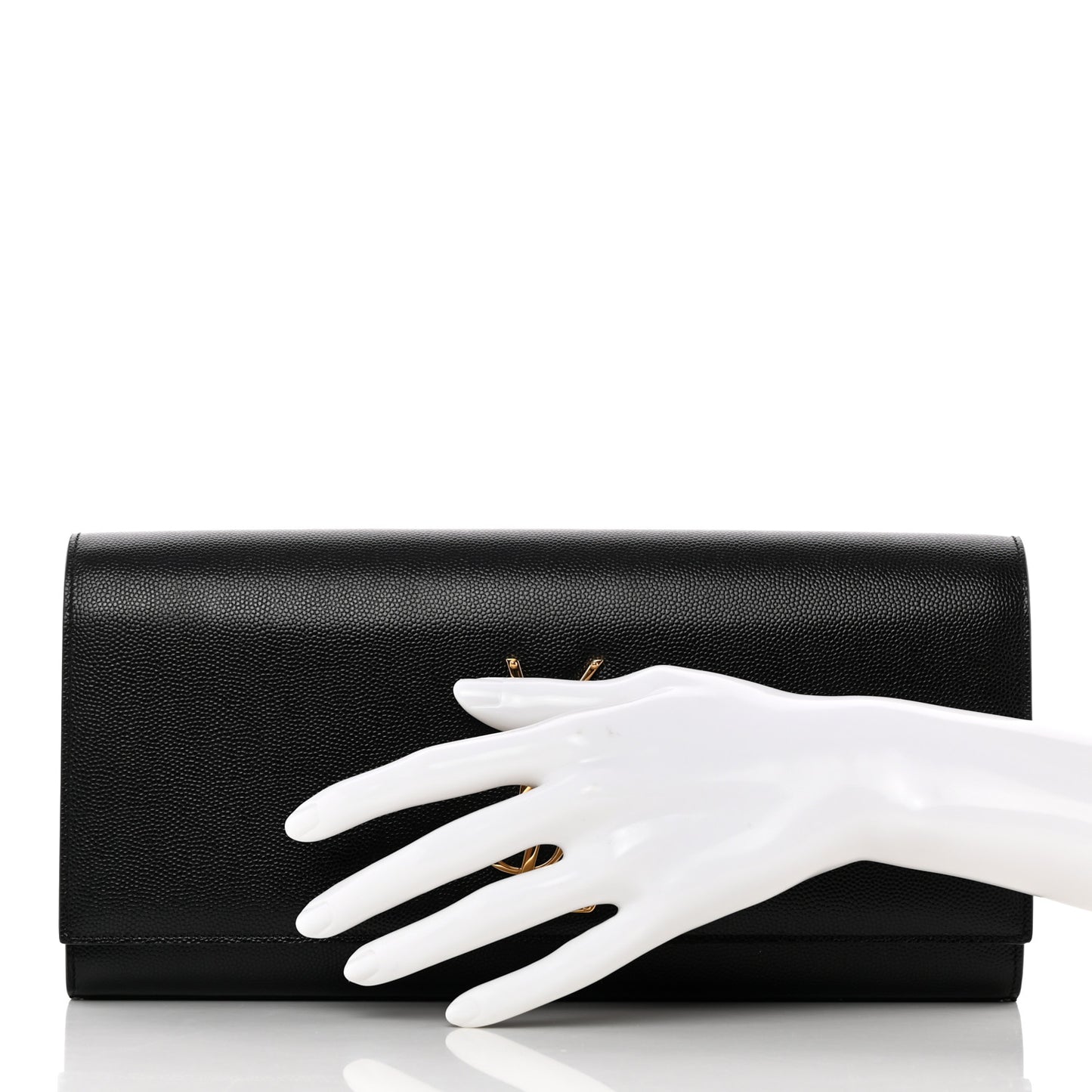 Grain De Poudre Monogram Cassandre Clutch Black