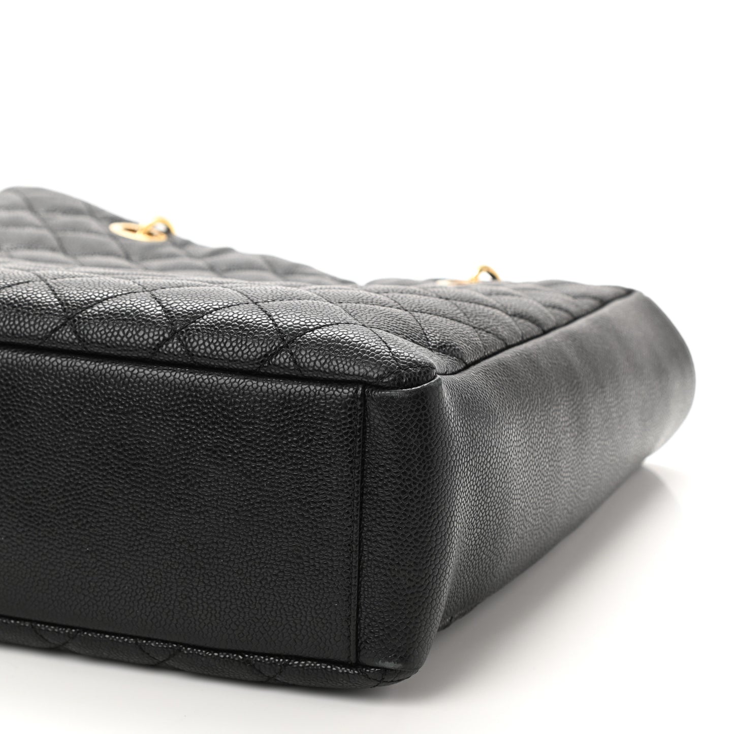 Caviar Quilted Petit Shopping Tote PST Black