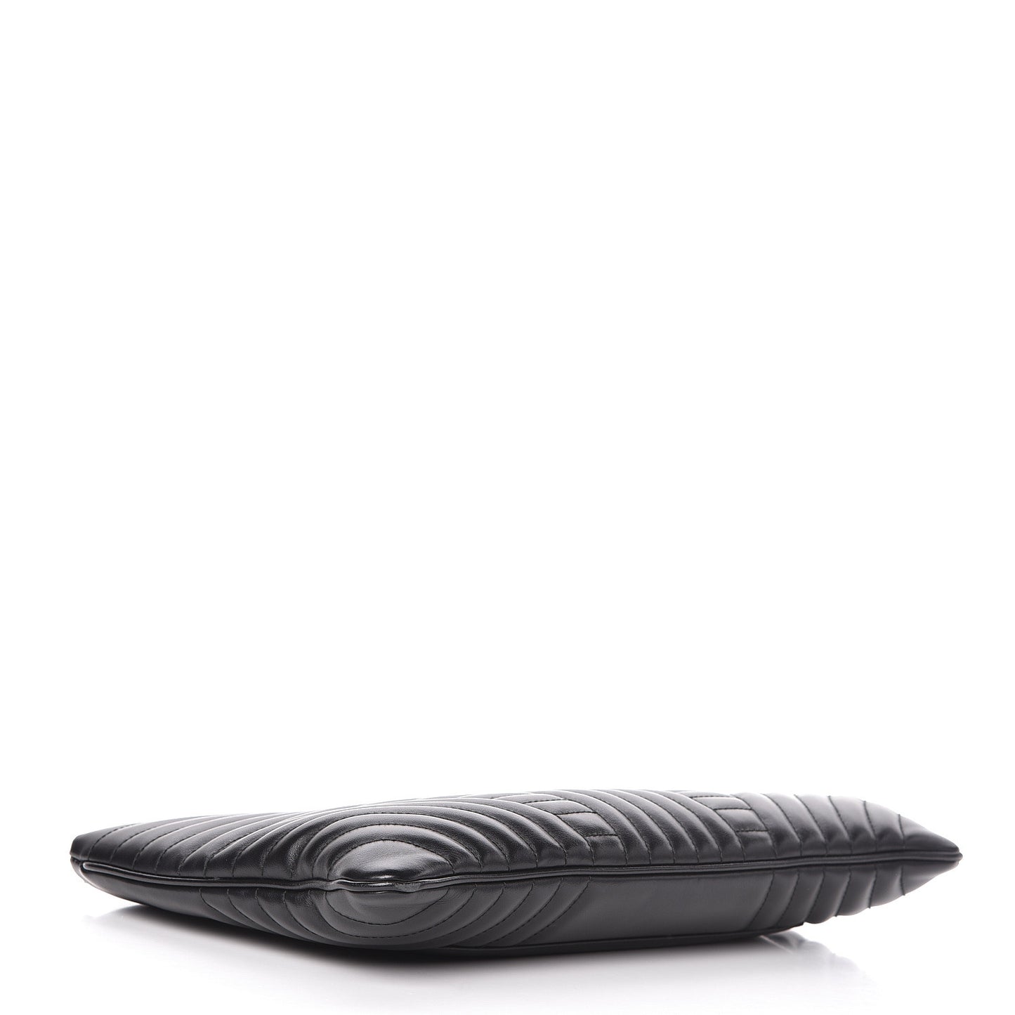 Soft Calfskin Impunture Diagramme Clutch Black