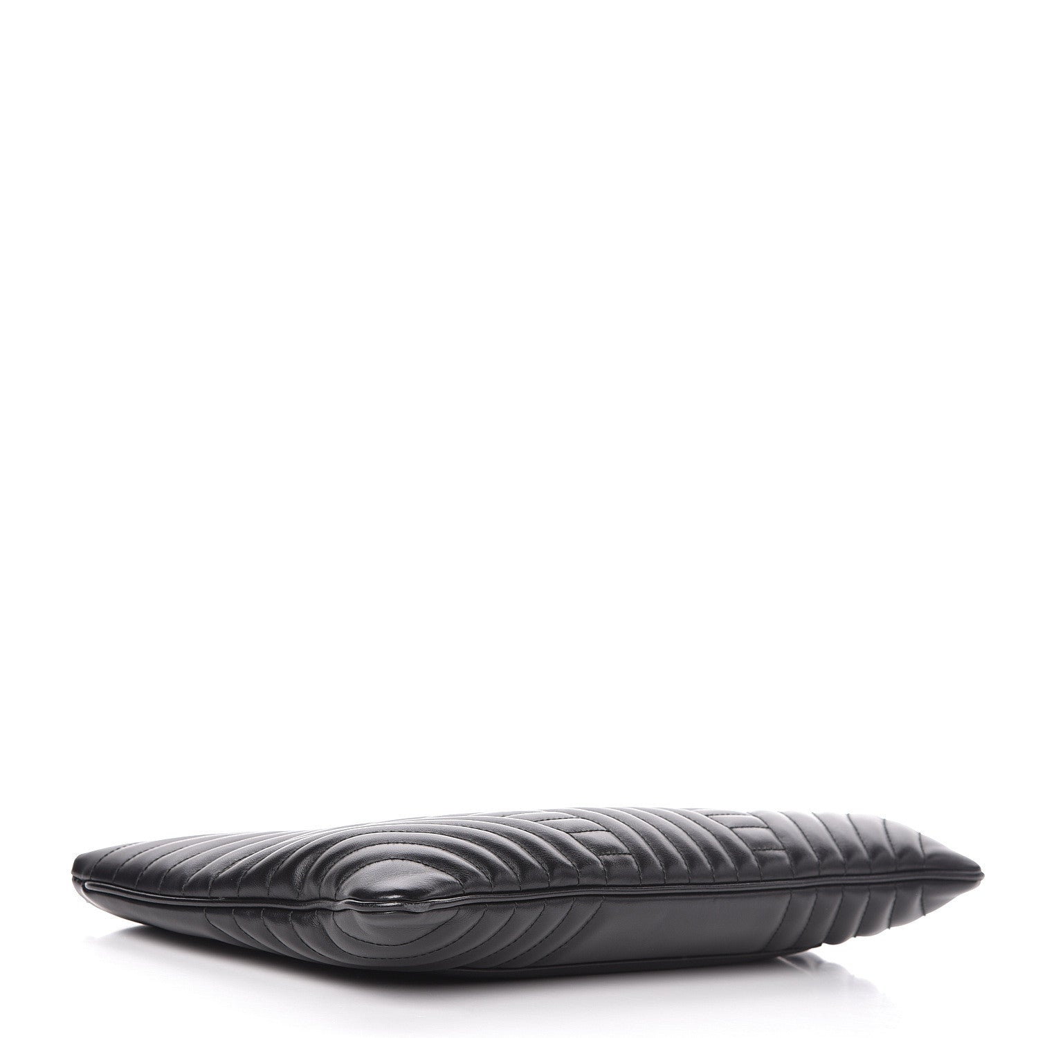 Prada Soft Calfskin Impunture Diagramme Clutch Black 4 of 9